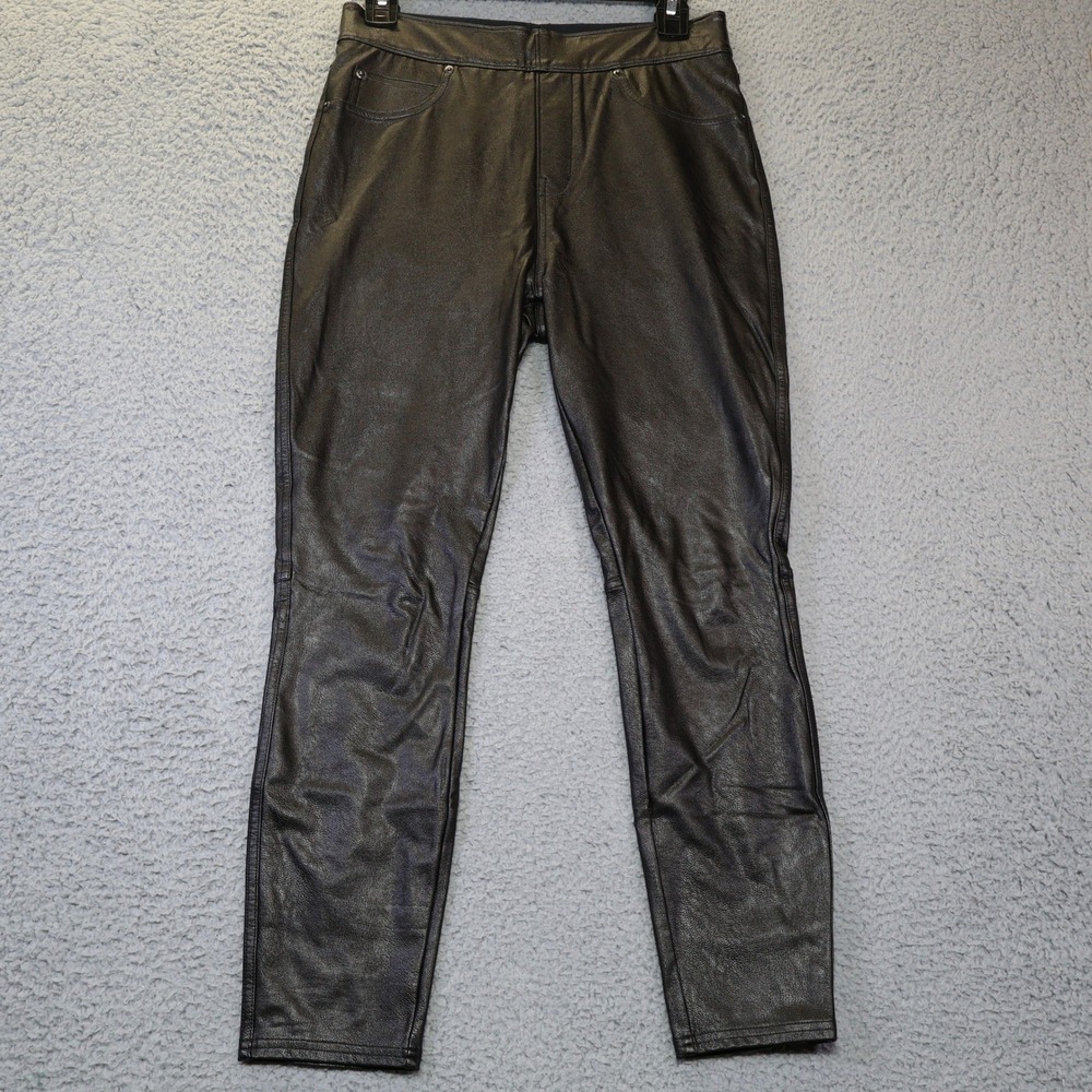 Spanx Faux Leather Like‎ Ankle Skinny Pants Black Petite Small 20282Q Leggings
